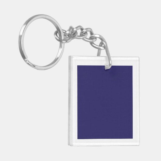 Blauwe en paarse abstracte vormen vloeien samen in sleutelhanger (Voorkant Links)