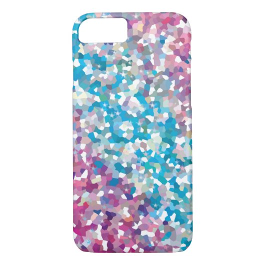 Blauwe en Paarse Abstracte wintersneeuw Case-Mate iPhone Case (Achterkant)