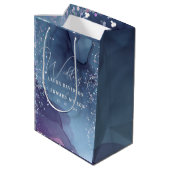 Blauwe en paarse alcoholinkt met glitter mystic medium cadeauzakje (Achterkant Gekanteld)