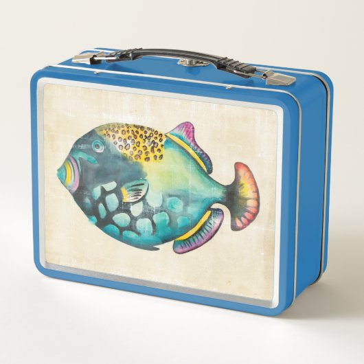 Blauwe en Paarse aquariumvis (Achterkant)