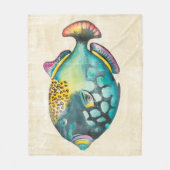 Blauwe en Paarse aquariumvis Fleece Deken (Voorkant)