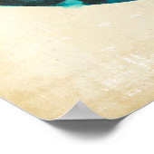 Blauwe en Paarse aquariumvis Poster (Hoek)