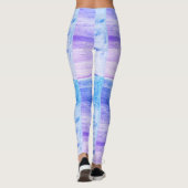 Blauwe en Paarse Artsy Swirls Leggings (Achterkant)
