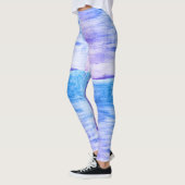 Blauwe en Paarse Artsy Swirls Leggings (Links)