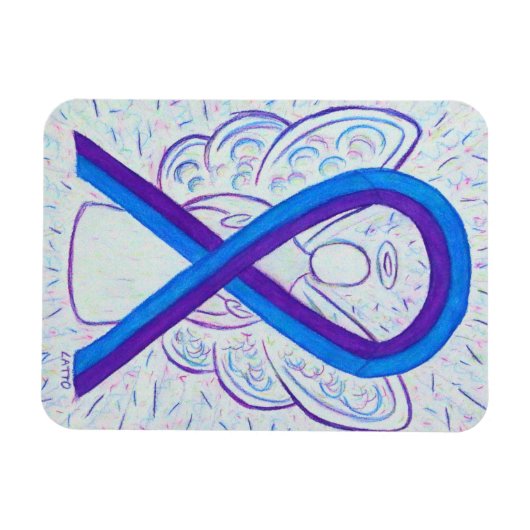 Blauwe en Paarse bewustwording Magneet (Horizontaal)