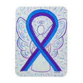 Blauwe en Paarse bewustwording Magneet (Verticaal)