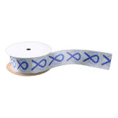 Blauwe en Paarse bewustwording Ribbon Angel Satijnen Lint (Spoel)