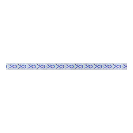 Blauwe en Paarse bewustwording Ribbon Angel Satijnen Lint (Voorkant)