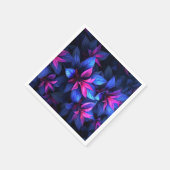 Blauwe en paarse bloemen servet (Hoek)