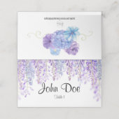 Blauwe en Paarse Bloemenplaatskaarten Plaatskaartje (Buitenkant ongevouwen)