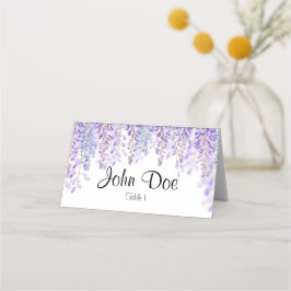 Blauwe en Paarse Bloemenplaatskaarten Plaatskaartje
