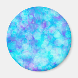 Blauwe en Paarse Bokeh Bubbles Magneet