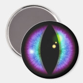 Blauwe en Paarse dragons Oogoog Magneet (Voorkant / Achterkant)