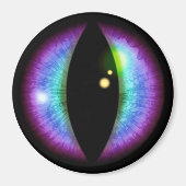Blauwe en Paarse dragons Oogoog Magneet (Voorkant)