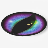 Blauwe en Paarse dragons Oogoog Papieren Bordje (Gekanteld)