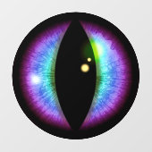 Blauwe en Paarse dragons Oogoog Raamsticker (Vel)