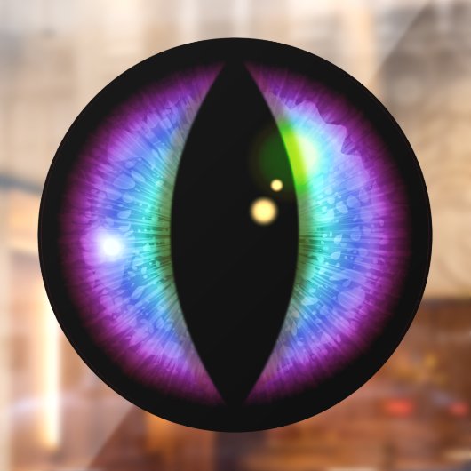 Blauwe en Paarse dragons Oogoog Raamsticker (Vel 2)