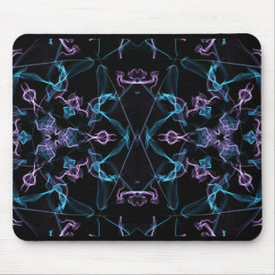 Blauwe en Paarse driehoek Mandala Muismat