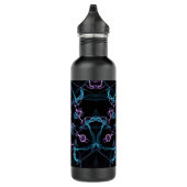 Blauwe en Paarse driehoek Mandala Waterfles (Rechts)