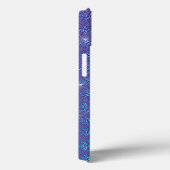 Blauwe en paarse elegant-diamant Case-Mate iPhone case (Achterkant / Rechts)