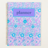 Blauwe en Paarse Floral Planner (Voorkant)