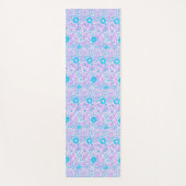 Blauwe en Paarse Floral Yogamat (Voorkant)