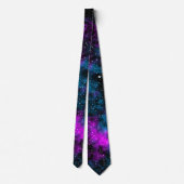 Blauwe en Paarse Galaxy Cosmic Space Stropdas (Achterkant)