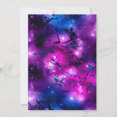 Blauwe en Paarse Galaxy Marmer 21e verjaardag Kaart (Achterkant)