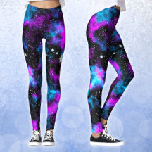 Blauwe en Paarse Galaxy Neon Yoga