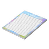 blauwe en paarse geabstraheerde achtergrond met li notitieblok (Linkerzijde)