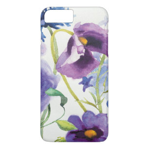 Blauwe en paarse gemengde tuin Case-Mate iPhone case
