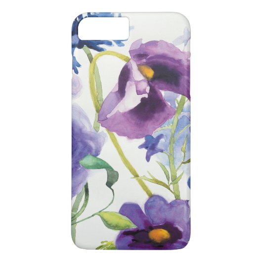 Blauwe en paarse gemengde tuin Case-Mate iPhone case (Achterkant)