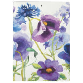 Blauwe en Paarse gemengde tuin Klembord (Achterkant)