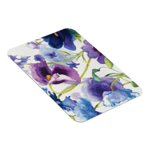 Blauwe en Paarse gemengde tuin Magneet (Rechterzijde)
