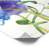 Blauwe en Paarse gemengde tuin Poster (Hoek)