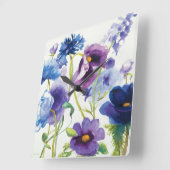 Blauwe en Paarse gemengde tuin Vierkante Klok (Hoek)