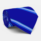 Blauwe en paarse gestreepte das (Opgerold)
