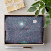 Blauwe en Paarse Glitter Polka Dots Kerst Tissuepapier (Geschenk)
