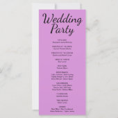 Blauwe en Paarse Halve Maan Trouwprogramma (Achterkant)