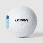 Blauwe en Paarse harten Golfballen (Logo)