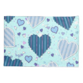 Blauwe en Paarse harten Kussensloop (Achterkant)