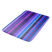 Blauwe en paarse horizontale strepen badmat (Gekanteld)