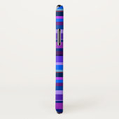 Blauwe en paarse horizontale strepen Case-Mate iPhone case (Achterkant / rechts)