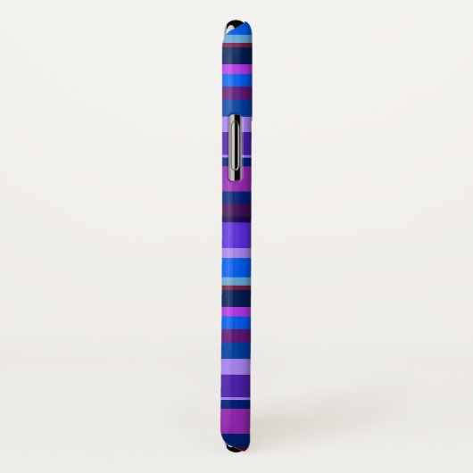 Blauwe en paarse horizontale strepen Case-Mate iPhone case (Achterkant / rechts)