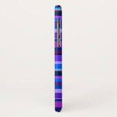 Blauwe en paarse horizontale strepen Case-Mate iPhone case (Achterkant/links)
