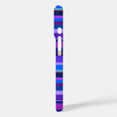 Blauwe en paarse horizontale strepen Case-Mate iPhone case (Achterkant / Links)