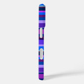 Blauwe en paarse horizontale strepen Case-Mate iPhone case (Achterkant / Rechts)