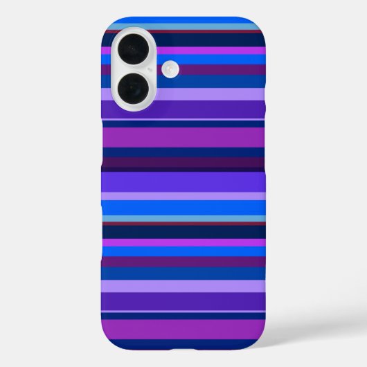 Blauwe en paarse horizontale strepen Case-Mate iPhone case (Achterkant)