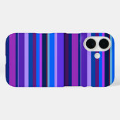 Blauwe en paarse horizontale strepen Case-Mate iPhone case (Achterkant (horizontaal))