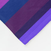 Blauwe en paarse horizontale strepen fleece deken (Hoek)